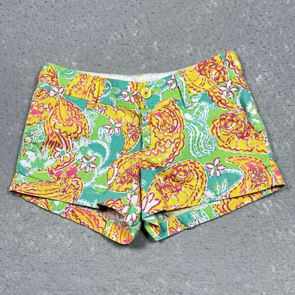 Lilly Pulitzer Shorts 0 The Walsh Short Pop Goes The Lemur Graphic Print - Picture 1 of 13